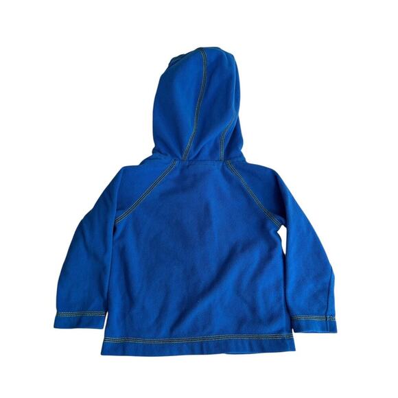 REI Boys Toddler Size 18MO Zip Up Lightweight Fleece Jacket Embroidered Hoodie - Picture 5 of 8